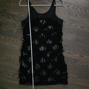 BCBGMaxAzria Black Textured Mini Dress